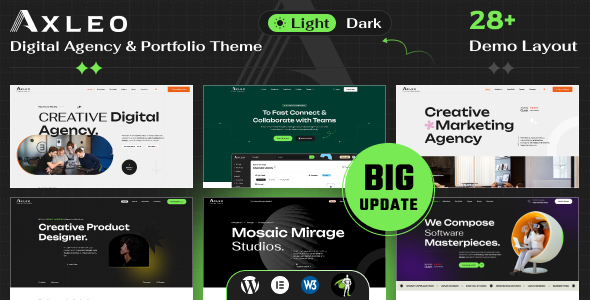 قالب وردپرس خلاقانه اکسلئو - Axleo